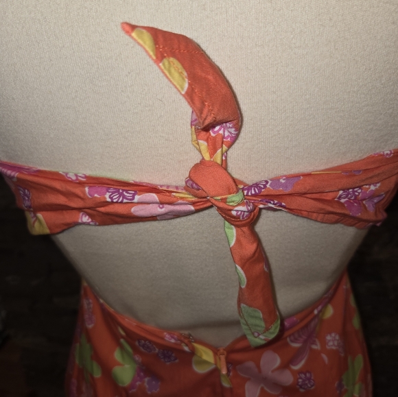 Lilly Pulitzer Floral Strapless Dress, Ties In Back Great Condition - Picture 4 of 8